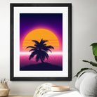 Retrowave Palm Sunset by Muhammad Daffa Umar on GIANT ART - black photo illustration