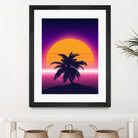 Retrowave Palm Sunset by Muhammad Daffa Umar on GIANT ART - black photo illustration