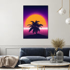 Retrowave Palm Sunset by Muhammad Daffa Umar on GIANT ART - black photo illustration