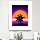 Retrowave Palm Sunset by Muhammad Daffa Umar on GIANT ART - black photo illustration