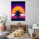 Retrowave Palm Sunset by Muhammad Daffa Umar on GIANT ART - black photo illustration