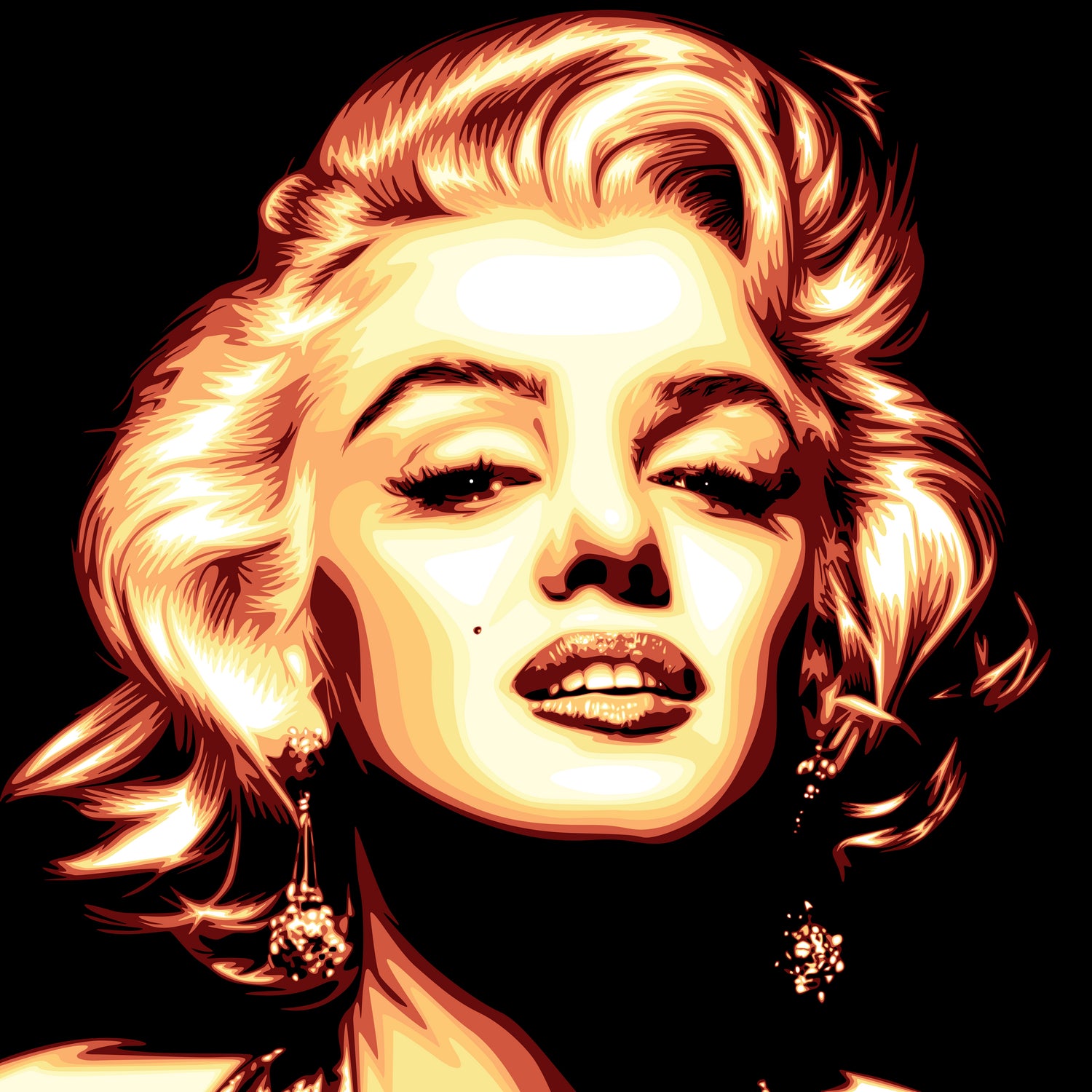 Marilyn Monroe by Harun Elibol on GIANT ART - white vector illustration