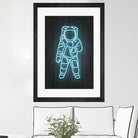 Astronaut by Octavian Mihai Mielu on GIANT ART - blue digital painting