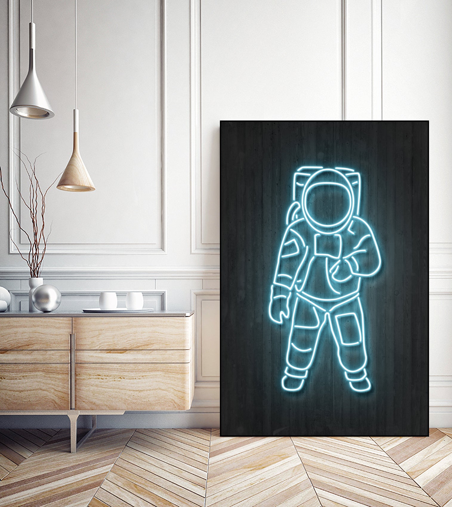 Astronaut by Octavian Mihai Mielu on GIANT ART - blue digital painting