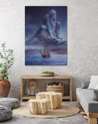 Giant Ice Sculpture Gallion by Rigaud Mickaël on GIANT ART - blue photo manipulation