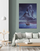 Giant Ice Sculpture Gallion by Rigaud Mickaël on GIANT ART - blue photo manipulation