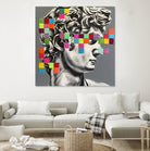 Pixel david by eugenia retana on GIANT ART - gray mixed media