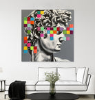 Pixel david by eugenia retana on GIANT ART - gray mixed media