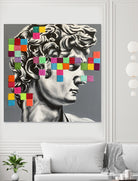 Pixel david by eugenia retana on GIANT ART - gray mixed media