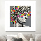 Pixel david by eugenia retana on GIANT ART - gray mixed media