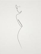 One Line nude by Christophe Louis on GIANT ART - brown digital drawing