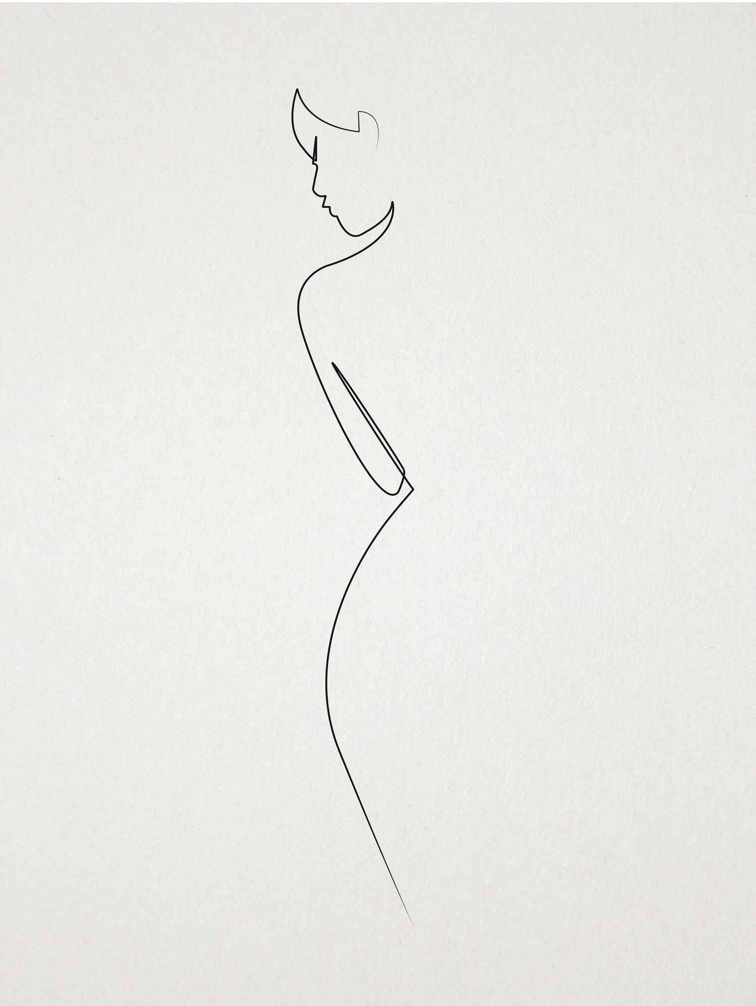 One Line nude by Christophe Louis on GIANT ART - brown digital drawing