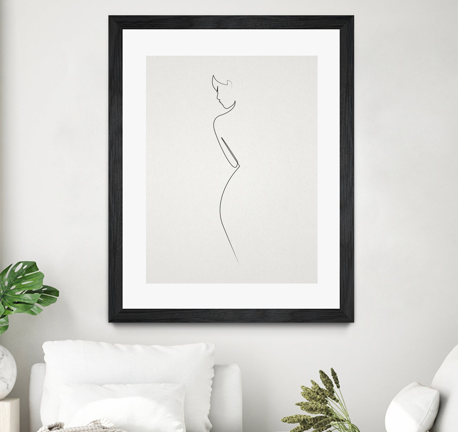 One Line nude by Christophe Louis on GIANT ART - brown digital drawing