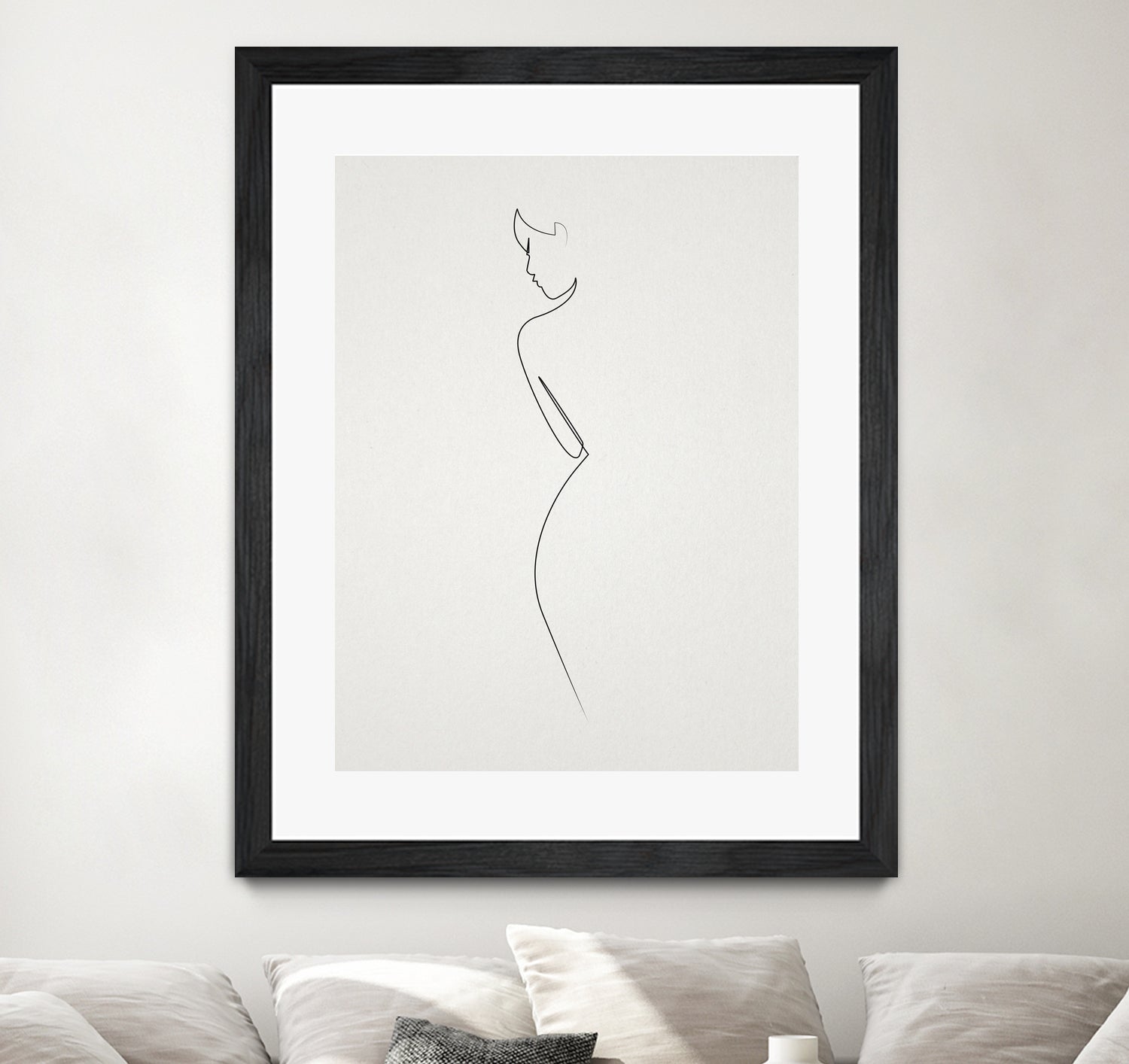 One Line nude by Christophe Louis on GIANT ART - brown digital drawing