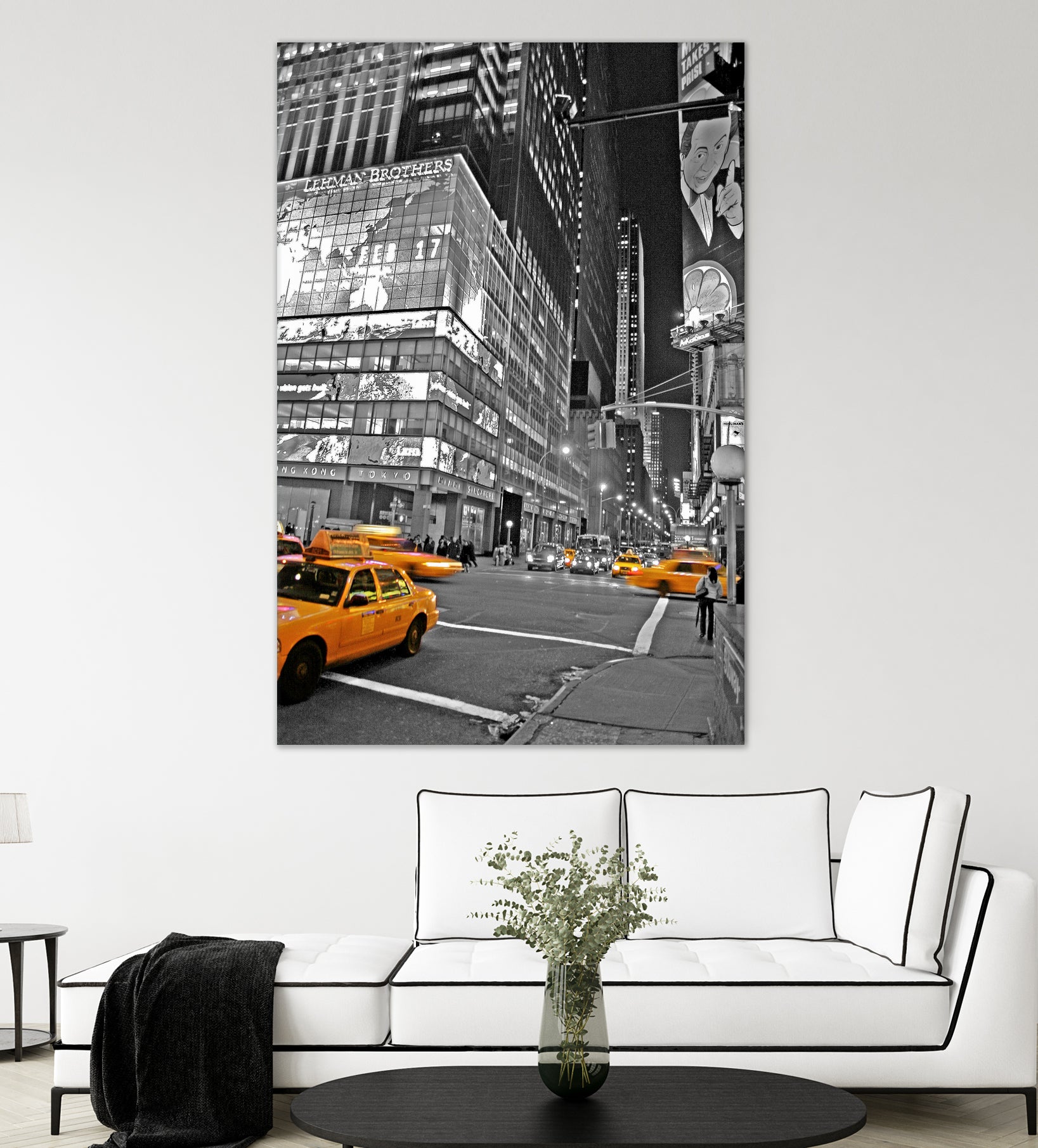 NYC - Yellow Cabs - Lehman Brothers by Ralph Frankenberg on GIANT ART - black photo illustration