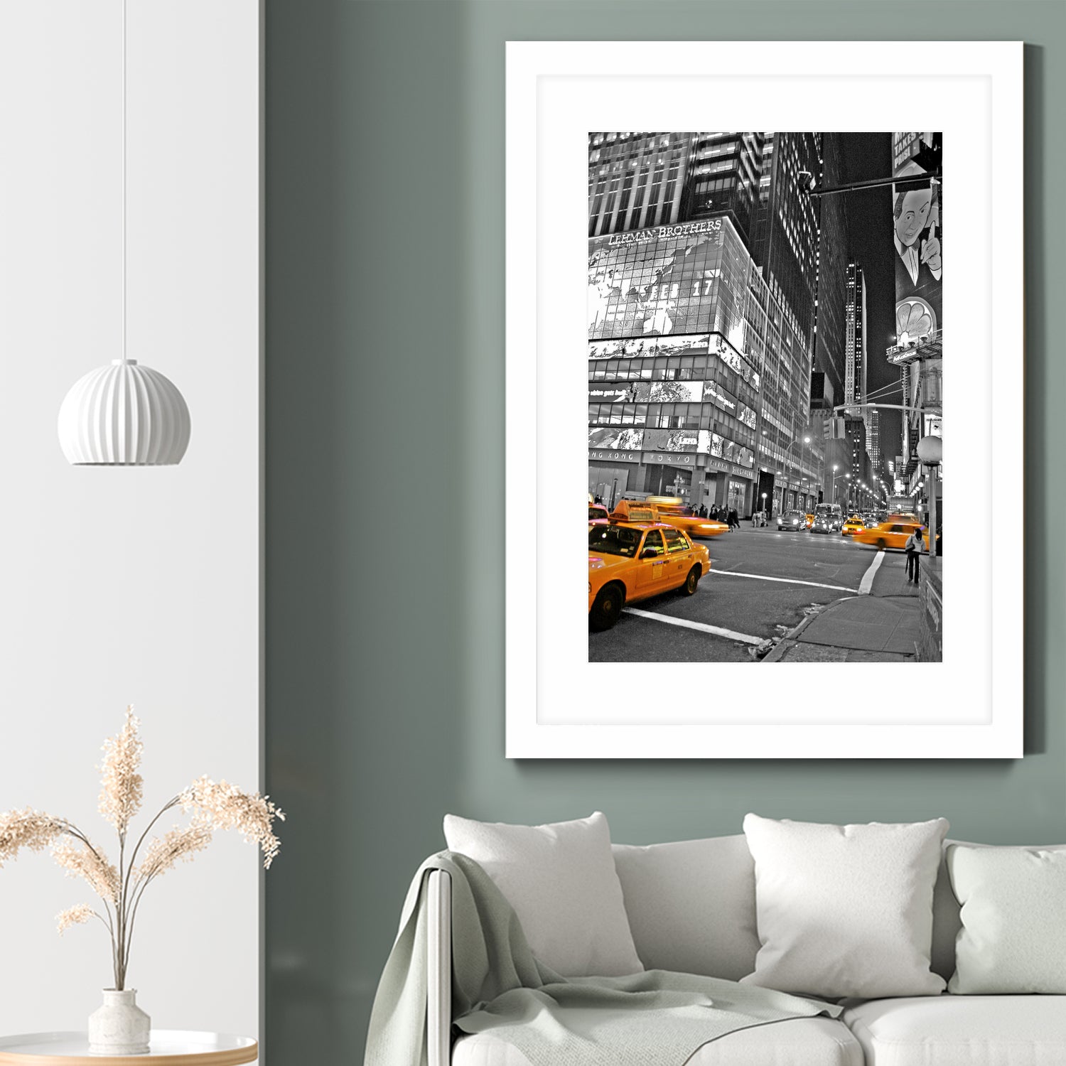 NYC - Yellow Cabs - Lehman Brothers by Ralph Frankenberg on GIANT ART - black photo illustration