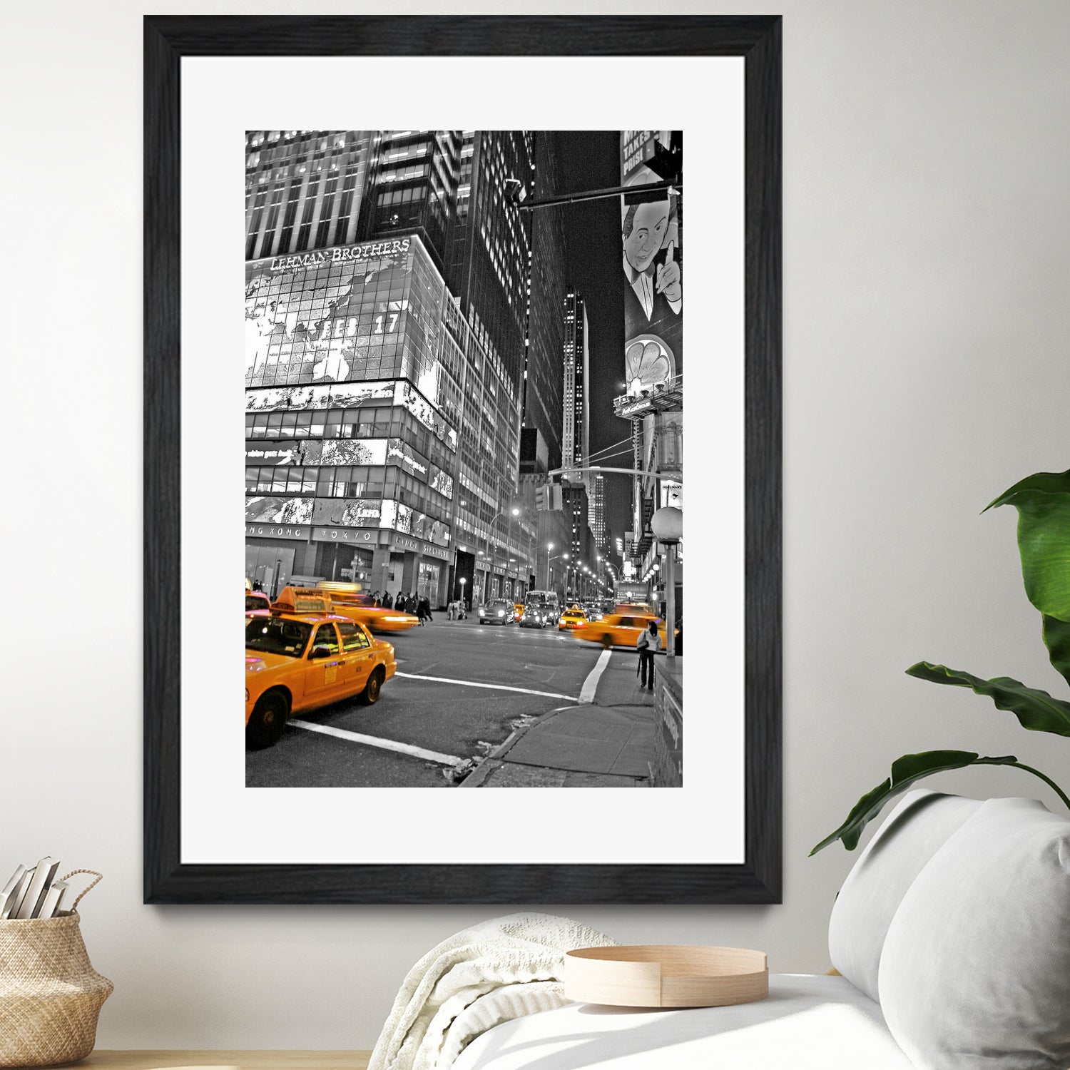 NYC - Yellow Cabs - Lehman Brothers by Ralph Frankenberg on GIANT ART - black photo illustration