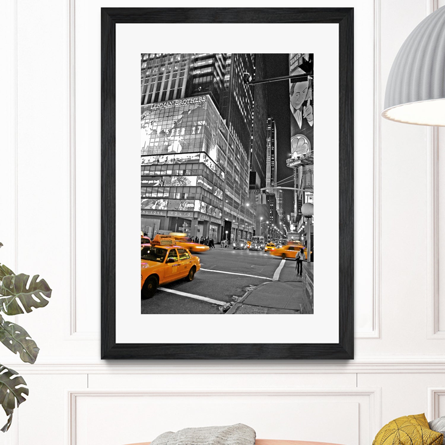 NYC - Yellow Cabs - Lehman Brothers by Ralph Frankenberg on GIANT ART - black photo illustration