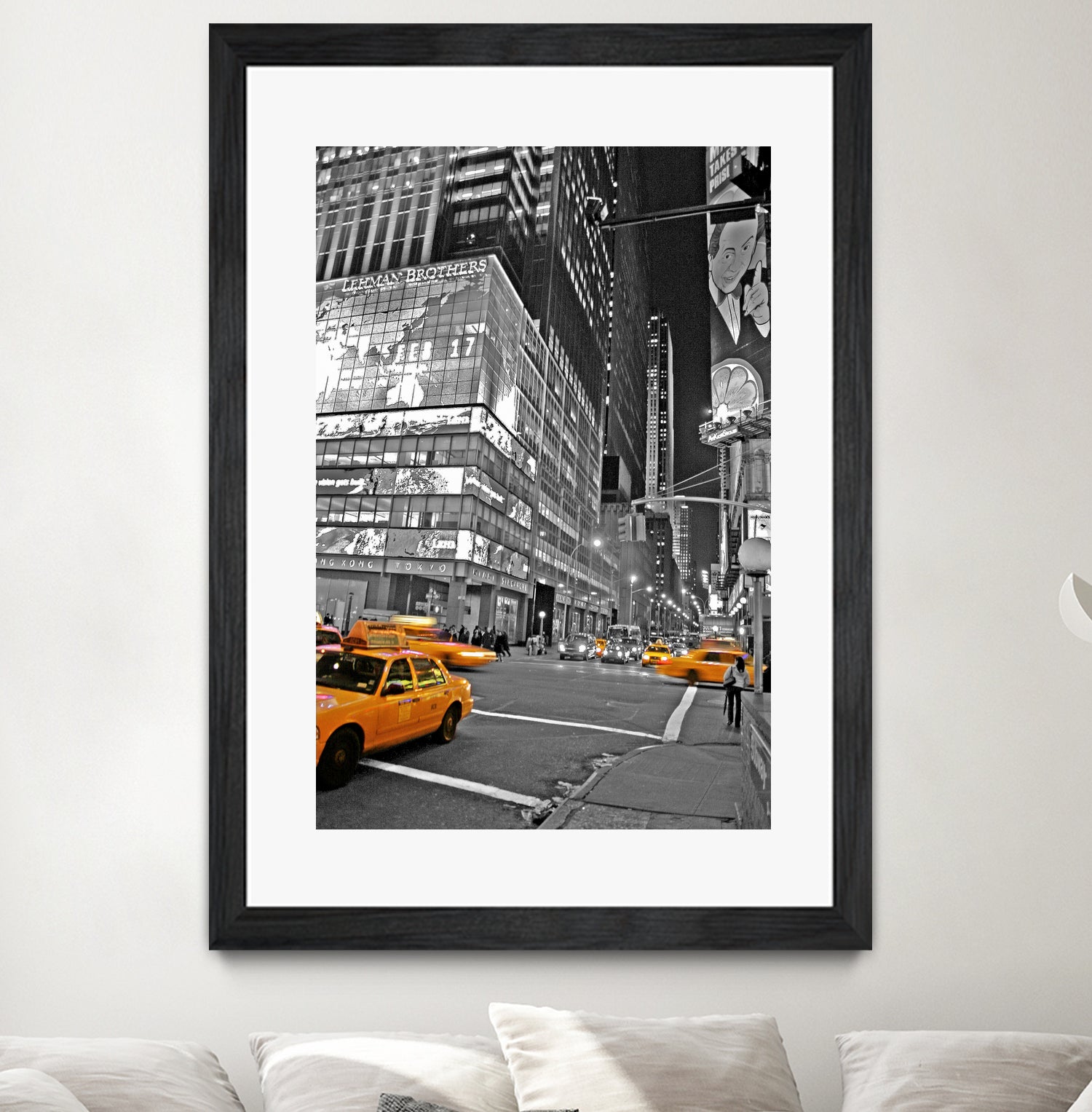 NYC - Yellow Cabs - Lehman Brothers by Ralph Frankenberg on GIANT ART - black photo illustration