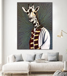 Mr giraffe by eugenia retana on GIANT ART - gray mixed media