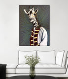 Mr giraffe by eugenia retana on GIANT ART - gray mixed media