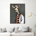 Mr giraffe by eugenia retana on GIANT ART - gray mixed media