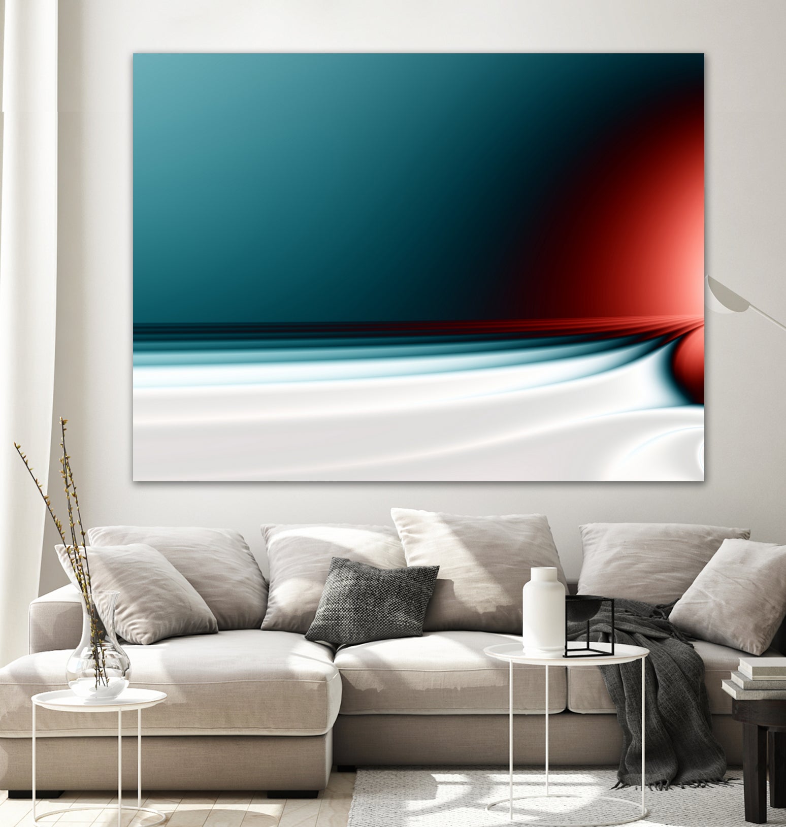 Sunset on the Beach IX by Iustina Istrati on GIANT ART - blue digital painting