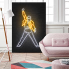 Freddy Mercury by Octavian Mihai Mielu on GIANT ART - yellow 3d art