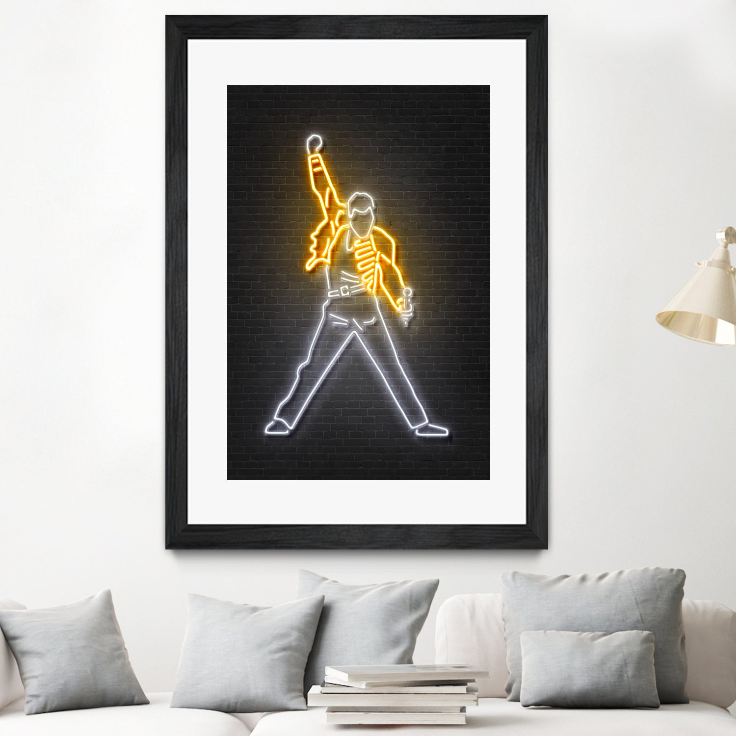 Freddy Mercury by Octavian Mihai Mielu on GIANT ART - yellow 3d art