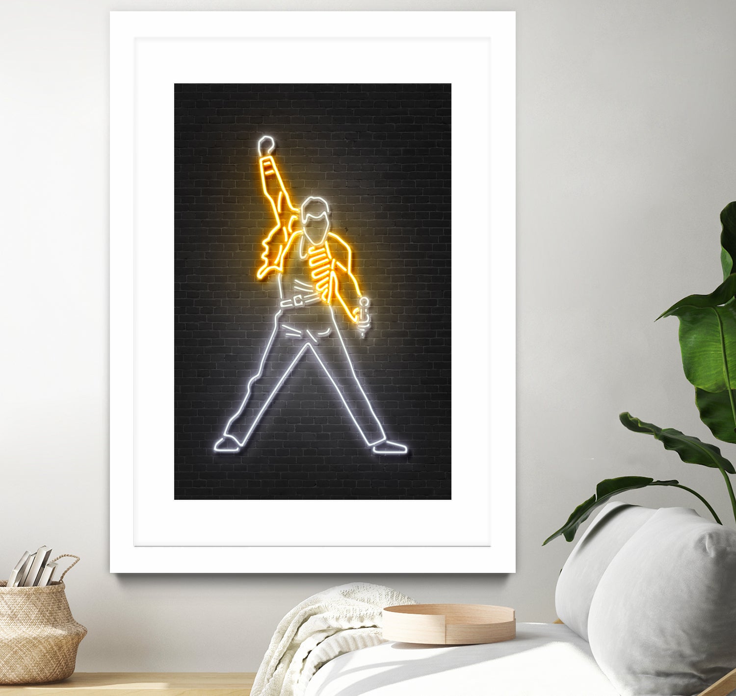 Freddy Mercury by Octavian Mihai Mielu on GIANT ART - yellow 3d art