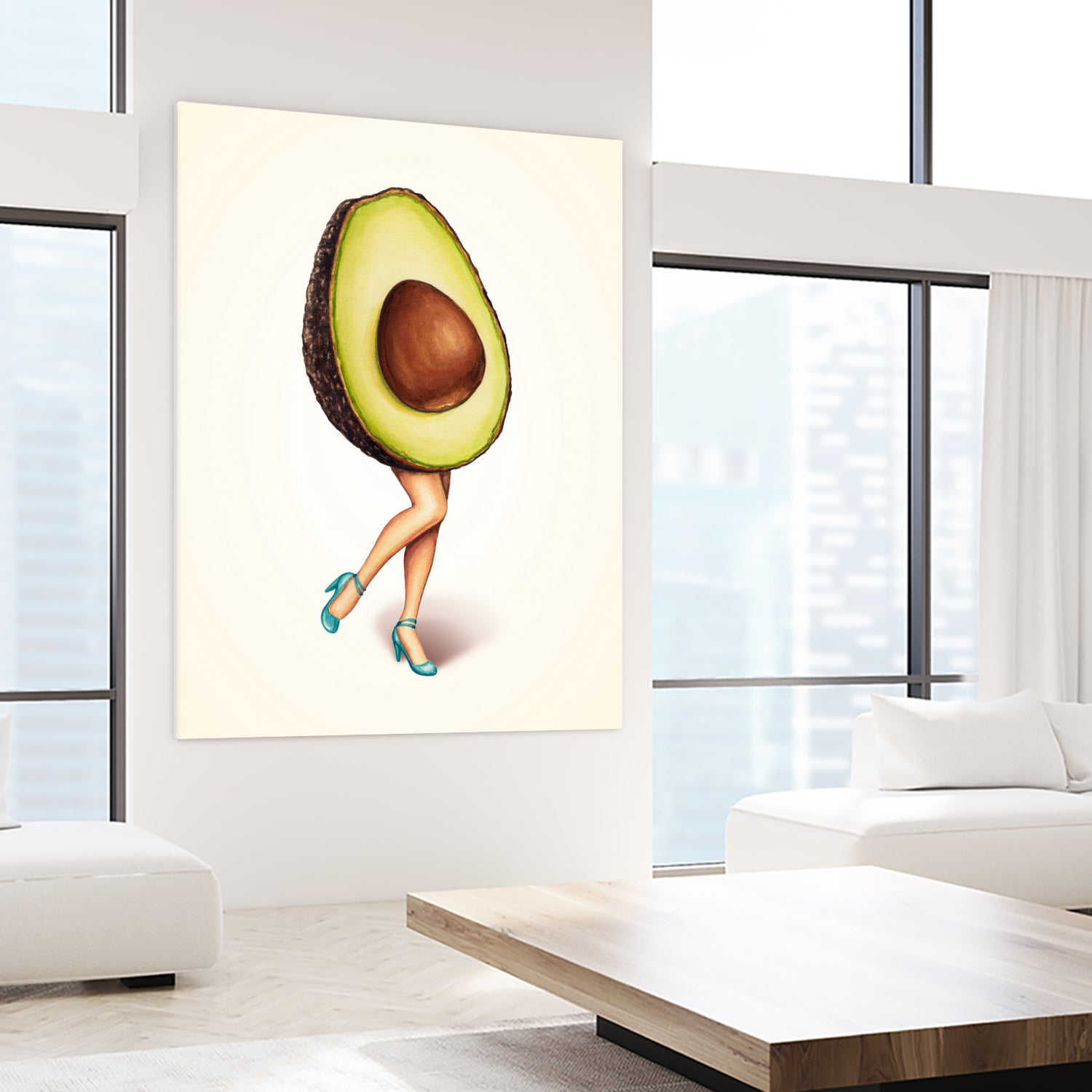 Avocado Girl by Kelly Gilleran on GIANT ART - green mixed media