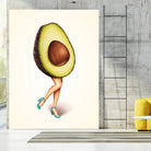 Avocado Girl by Kelly Gilleran on GIANT ART - green mixed media