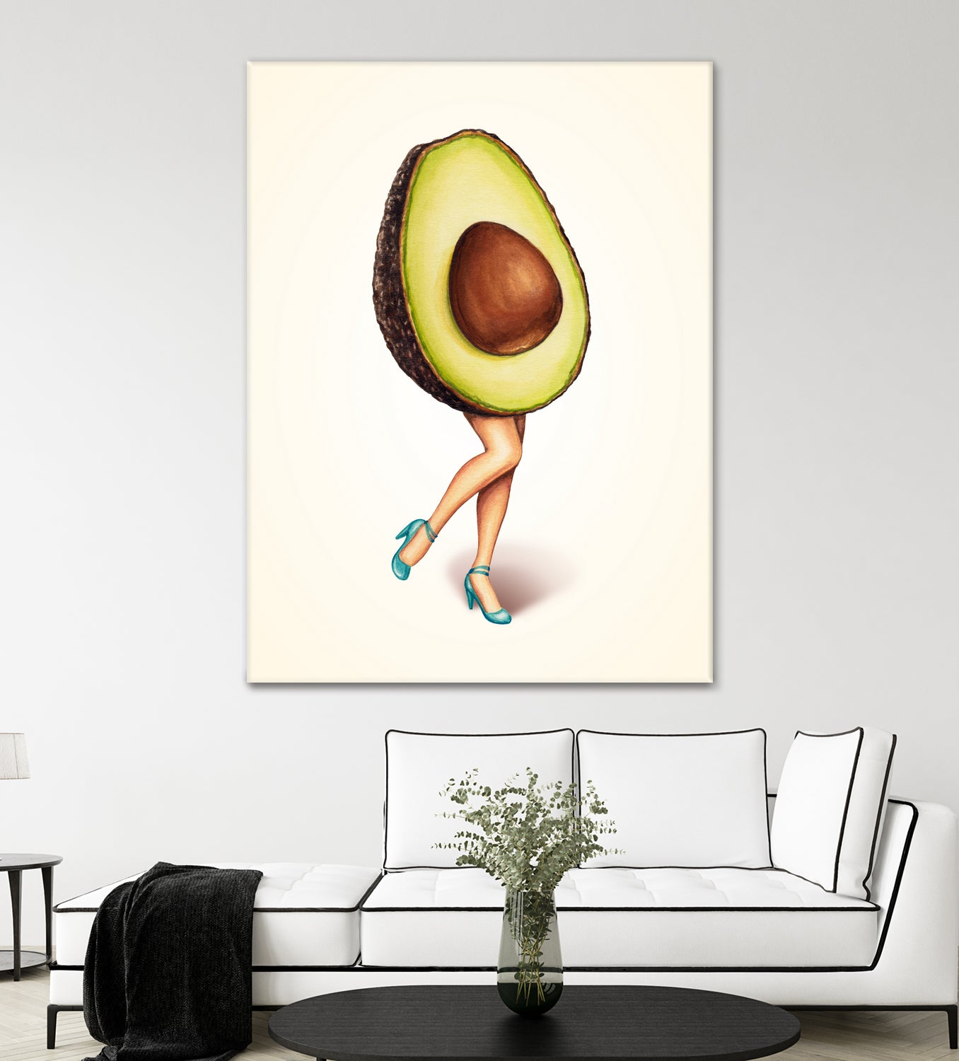 Avocado Girl by Kelly Gilleran on GIANT ART - green mixed media