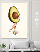 Avocado Girl by Kelly Gilleran on GIANT ART - green mixed media