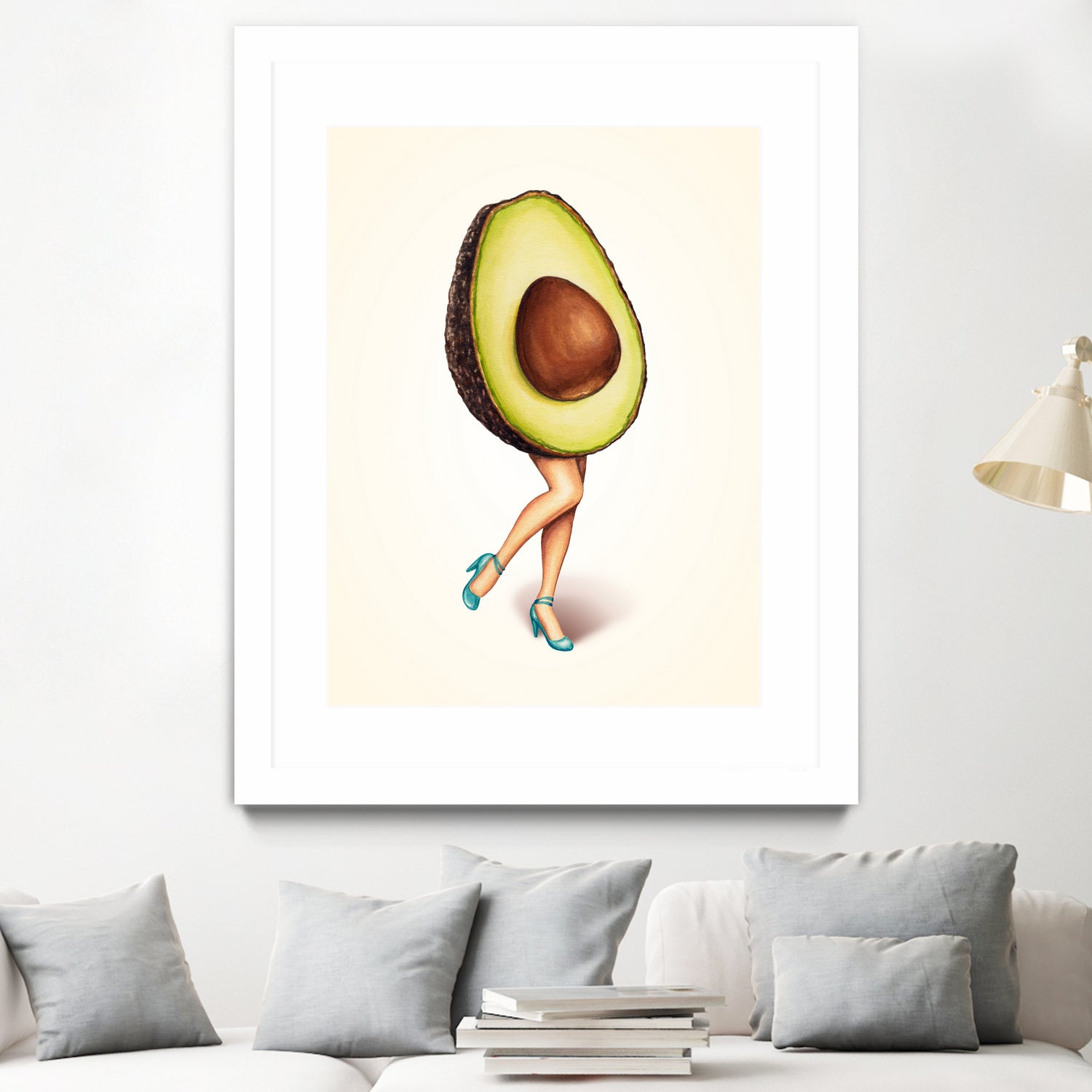 Avocado Girl by Kelly Gilleran on GIANT ART - green mixed media