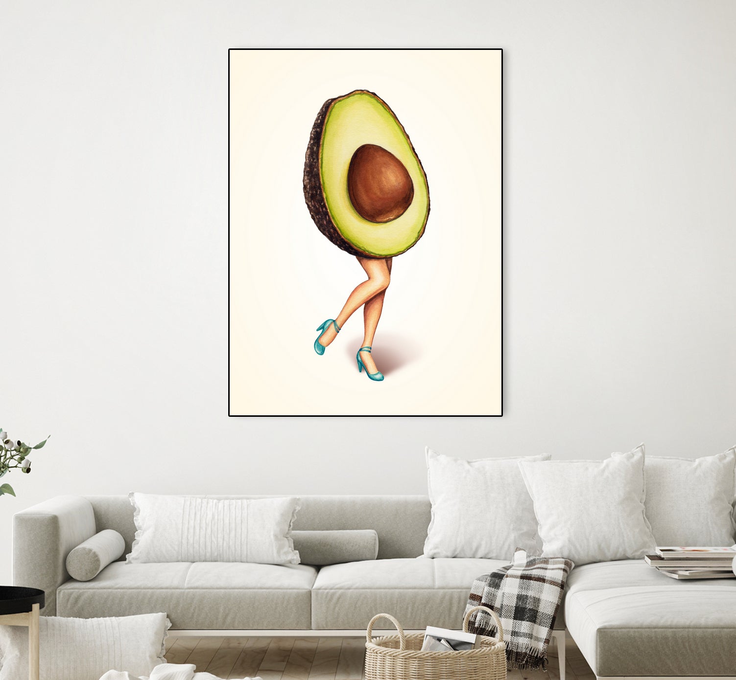 Avocado Girl by Kelly Gilleran on GIANT ART - green mixed media