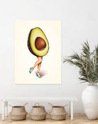 Avocado Girl by Kelly Gilleran on GIANT ART - green mixed media