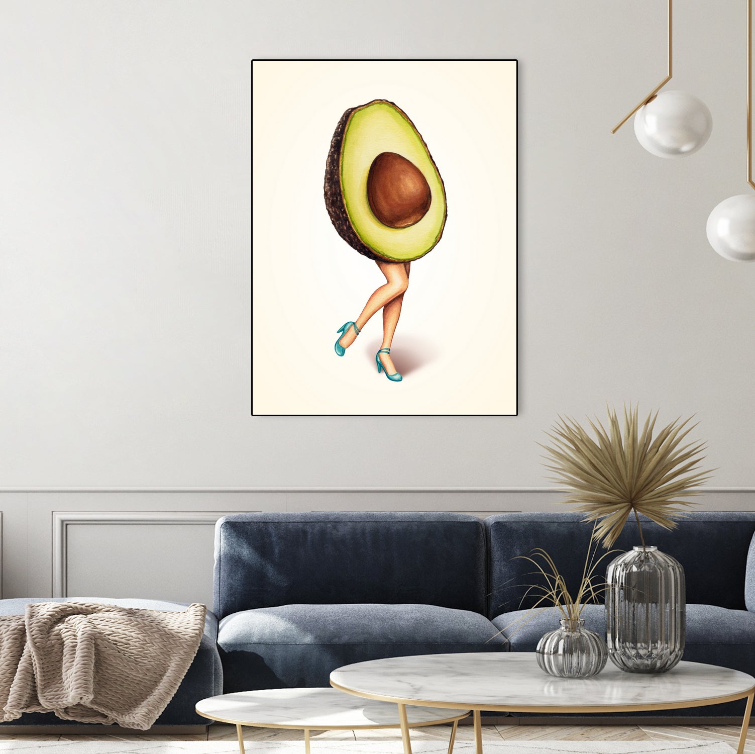 Avocado Girl by Kelly Gilleran on GIANT ART - green mixed media