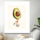 Avocado Girl by Kelly Gilleran on GIANT ART - green mixed media