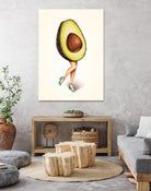 Avocado Girl by Kelly Gilleran on GIANT ART - green mixed media