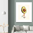 Avocado Girl by Kelly Gilleran on GIANT ART - green mixed media