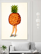 Pineapple Girl by Kelly Gilleran on GIANT ART - yellow mixed media