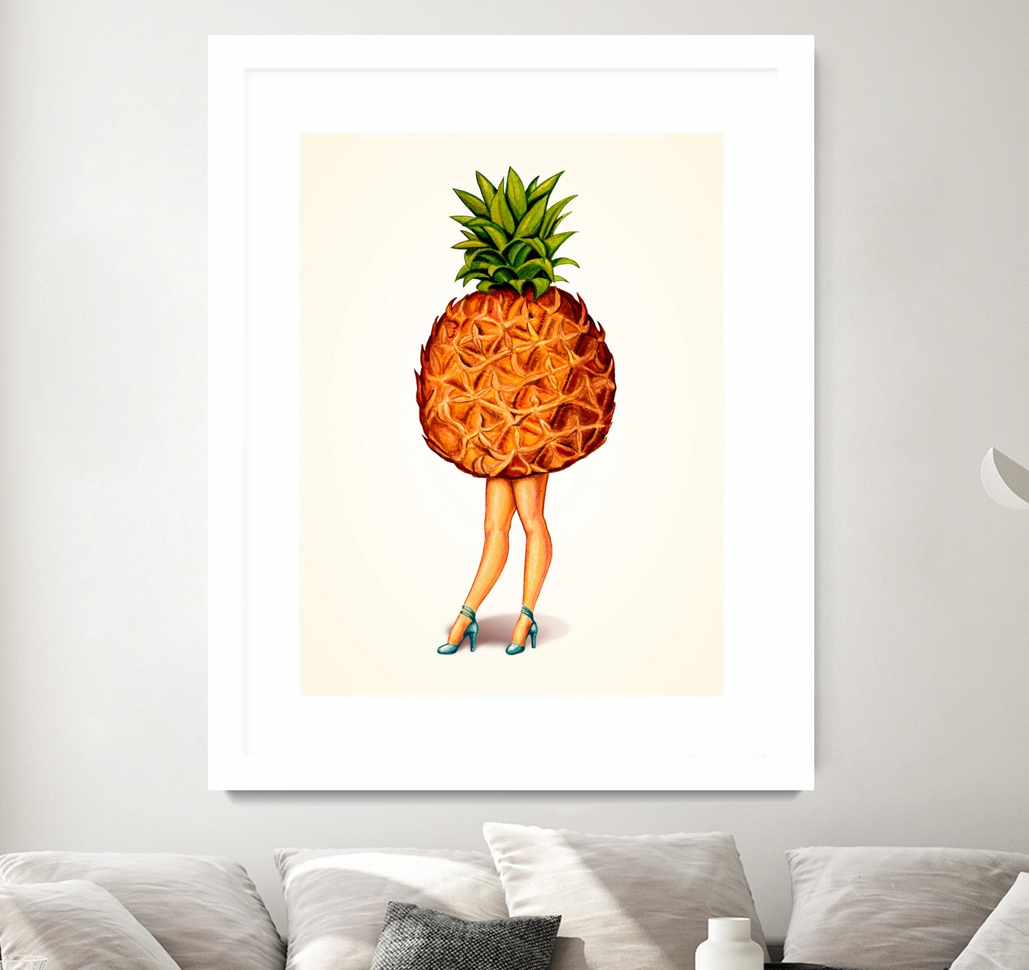 Pineapple Girl by Kelly Gilleran on GIANT ART - yellow mixed media