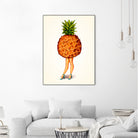 Pineapple Girl by Kelly Gilleran on GIANT ART - yellow mixed media