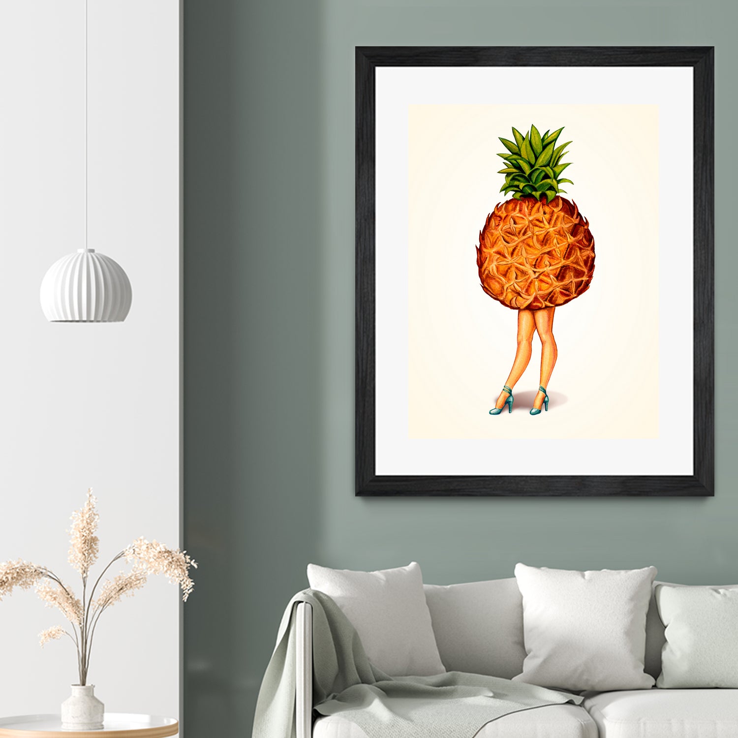 Pineapple Girl by Kelly Gilleran on GIANT ART - yellow mixed media