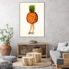 Pineapple Girl by Kelly Gilleran on GIANT ART - yellow mixed media