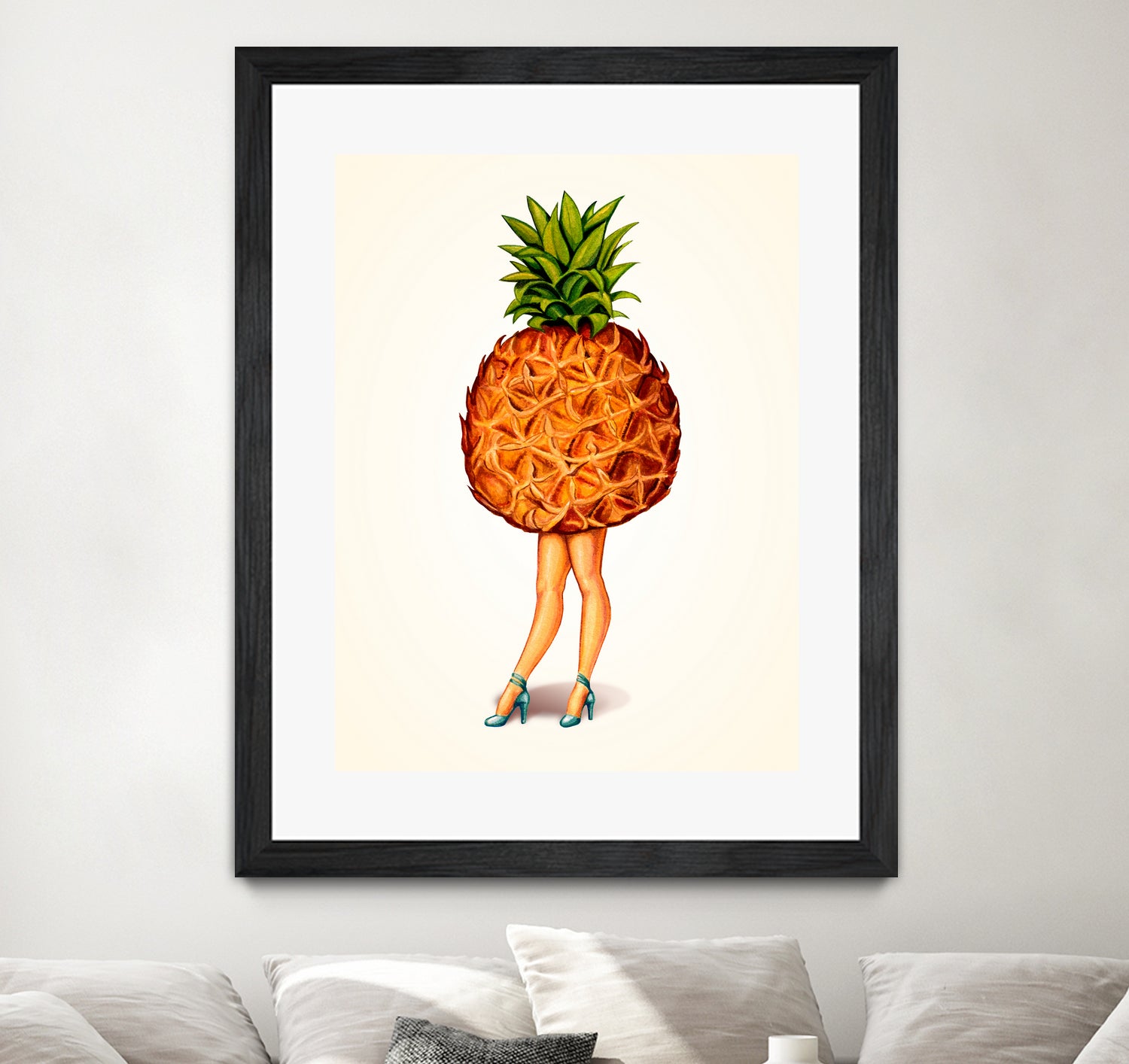 Pineapple Girl by Kelly Gilleran on GIANT ART - yellow mixed media