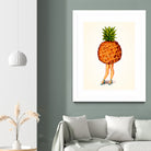 Pineapple Girl by Kelly Gilleran on GIANT ART - yellow mixed media