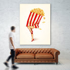 Popcorn Girl by Kelly Gilleran on GIANT ART - white mixed media