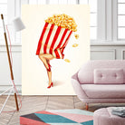 Popcorn Girl by Kelly Gilleran on GIANT ART - white mixed media